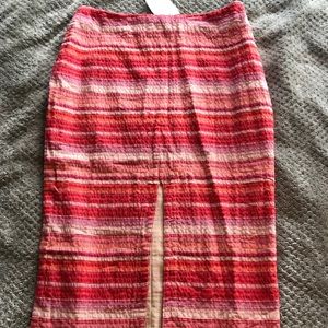 Multi red colored striped skirt